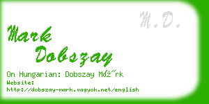 mark dobszay business card